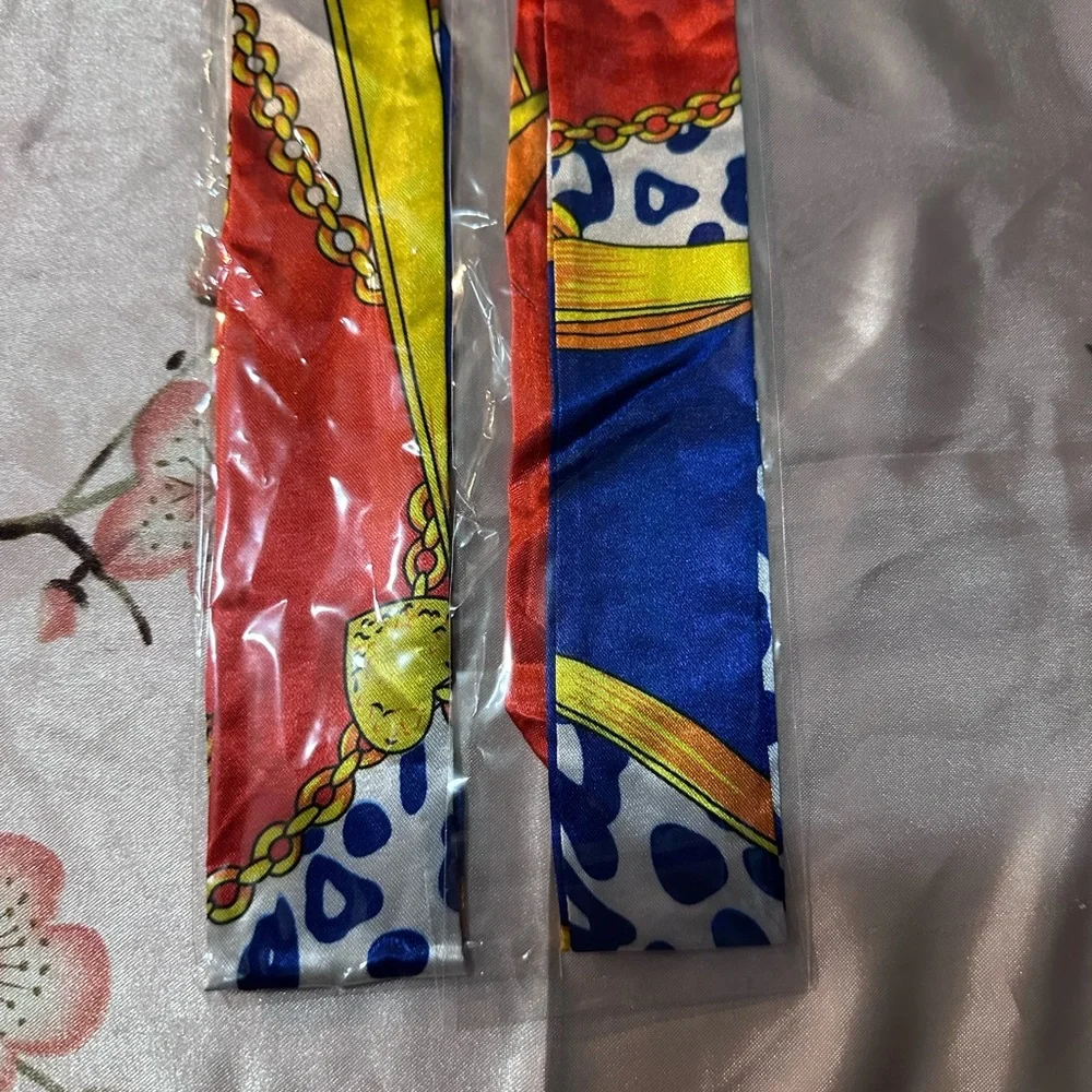 Colorful twilly Scarf set
